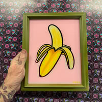 Banana glass painting