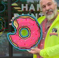 Donut- glitter wood cutout