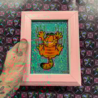 Garfield scratch glass painting