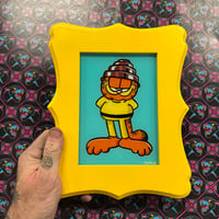 Garfield devo glass painting