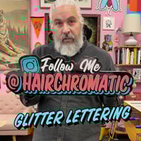 Follow me Sign w/ Glitter Lettering