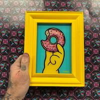 Homer Donut glass painting