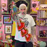 Image 3 of Sword & Hearts Acrylic Painting