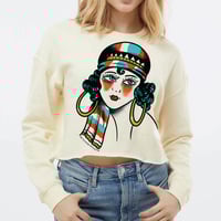 Image 2 of Lady Head- Ladies Crop Crew Neck