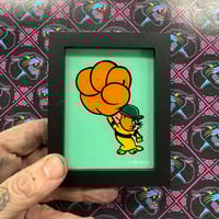 Muscle Mouse mini glass painting