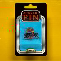 Image 1 of Panther Flaming Hoop- Acrylic Pin