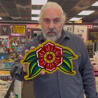 Image 1 of Pinwheel flower 2- wood cutout 