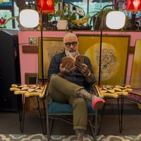 Image 1 of Spiderweb w/ Lamp- End Table