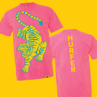 Image 1 of Crawling Tiger Neon Pink T-shirt